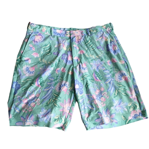 Size 36 Polo Golf Ralph Lauren Blue Pink Floral Swim Wicking Purple Zippered - Picture 1 of 11